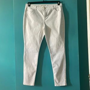 Jennifer Lopez Midrise Skinny white Jeans size 16
